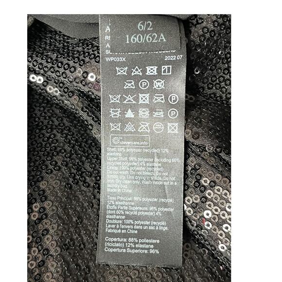 All Saints Pants Soraya sequin jogger black size 2 - Picture 5 of 7